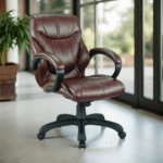Cresa Genuine Leather Executive Chair Brown - Vassio