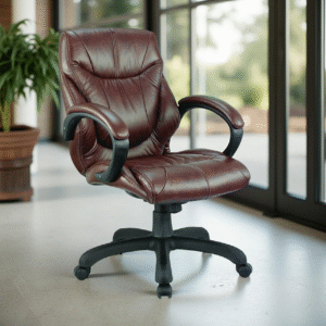 Cresa Genuine Leather Executive Chair Brown - Vassio