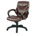 Cresa Genuine Leather Executive Chair Brown - Vassio