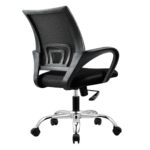 Shop Eventa Office Chair Black | Medium Back | Vassio | Sleek Design, Chrome Base