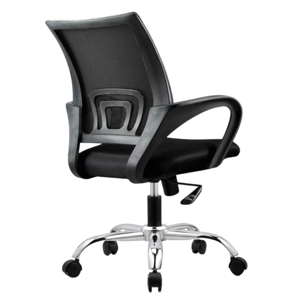 Shop Eventa Office Chair Black | Medium Back | Vassio | Sleek Design, Chrome Base