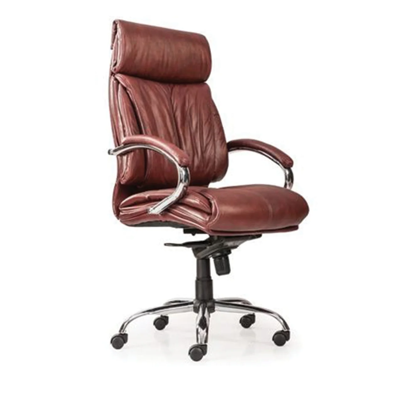 Luxe High Back Chair Brown » Vassio - Copy Luxe High Back Chair Brown | Leatherette Executive Office Chair – Vassio