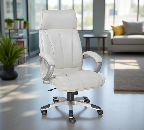 Mezon Executive High Back Chair White- Vassio