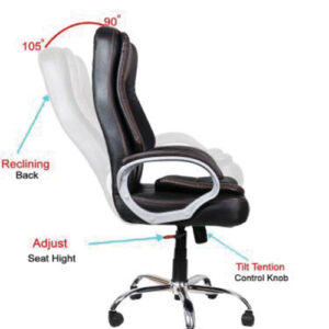 Vassio Executive Leatherette Revolving Chair-008-Vassio