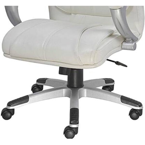 Executive High Back Chair Leather White - Vassio