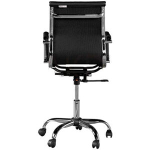 Executive Slim Chairs Leatherette Black - Vassio