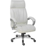 Executive High Back Chair Leather White - Vassio