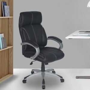 Comfortable High Back Chair Black - Vassio