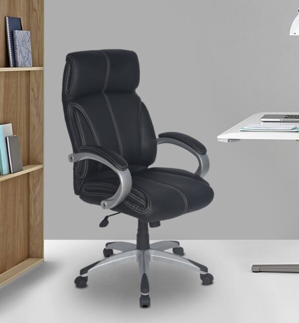 Comfortable High Back Chair Black - Vassio