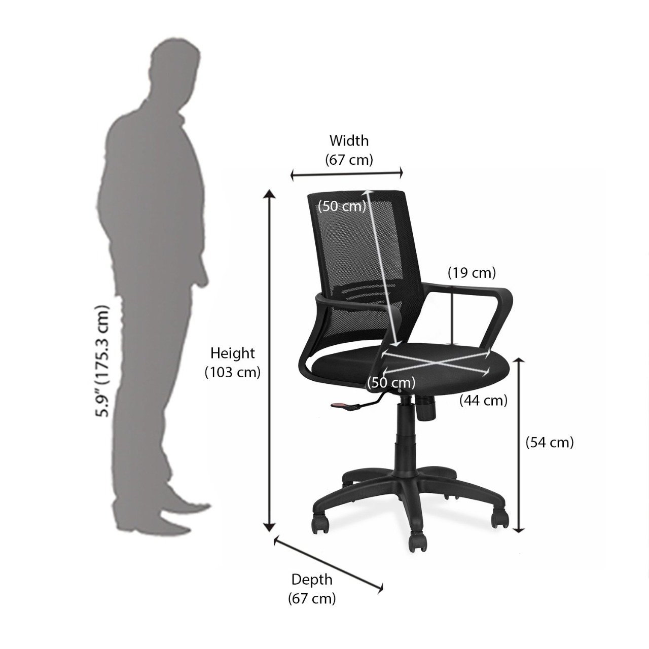 Elegant Mesh Back Chair - Vassio