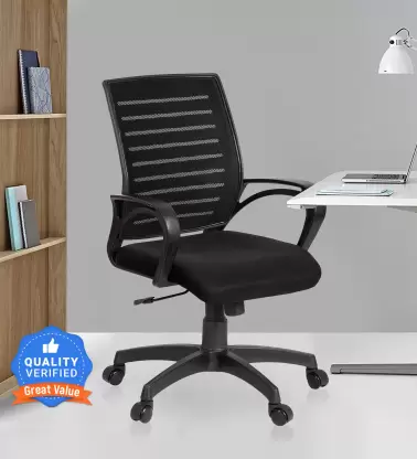 Vassio Bliss Comfortable Low Back Computer Chair | Black