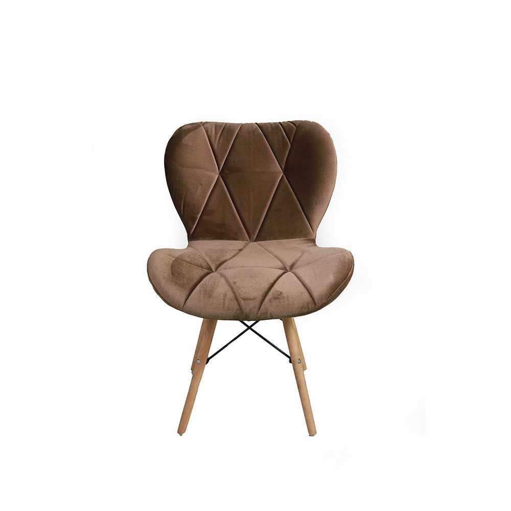 Brown Restaurant Chair With Wooden Legs » Vassio Brown Restaurant Chair With Wooden Legs