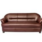 5 Seater Leatherette Sofa In Brown » Vassio