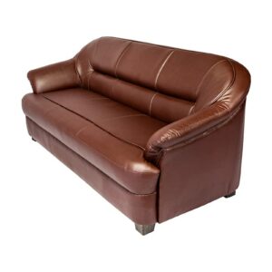 5 Seater Leatherette Sofa In Brown » Vassio