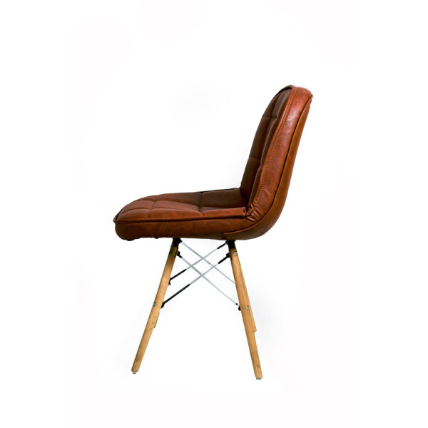 Brown Restaurant Wooden Legs Chair Vassio