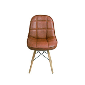 Brown Restaurant Wooden Legs Chair - Vassio