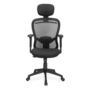 Adjustable High Back Office Chair Black Colour Vassio