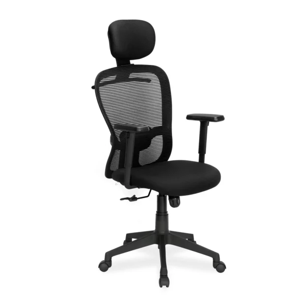 Adjustable High Back Office Chair Black Colour » Vassio