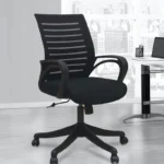 Bliss Mesh Fabric Revolving Chair Black