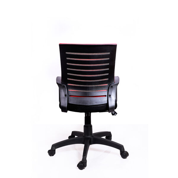 Ergonomic Chair in Black and Red Colour Nylon Base » Vassio
