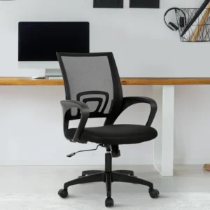 Shop Online Eventa Office Chair Black | Medium Back | Vassio
