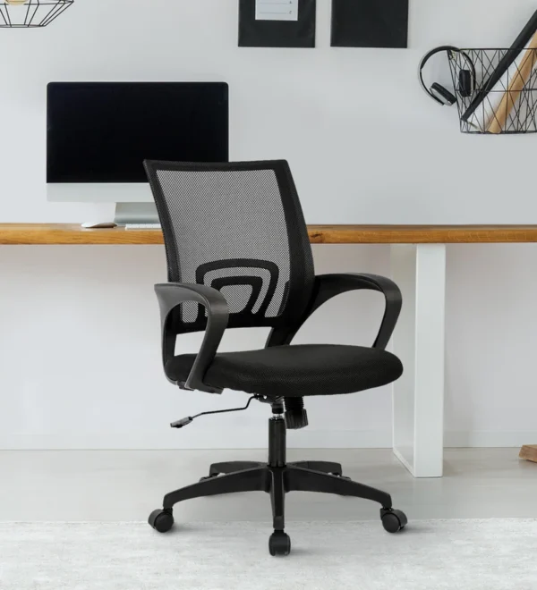 Shop Online Eventa Office Chair Black | Medium Back | Vassio