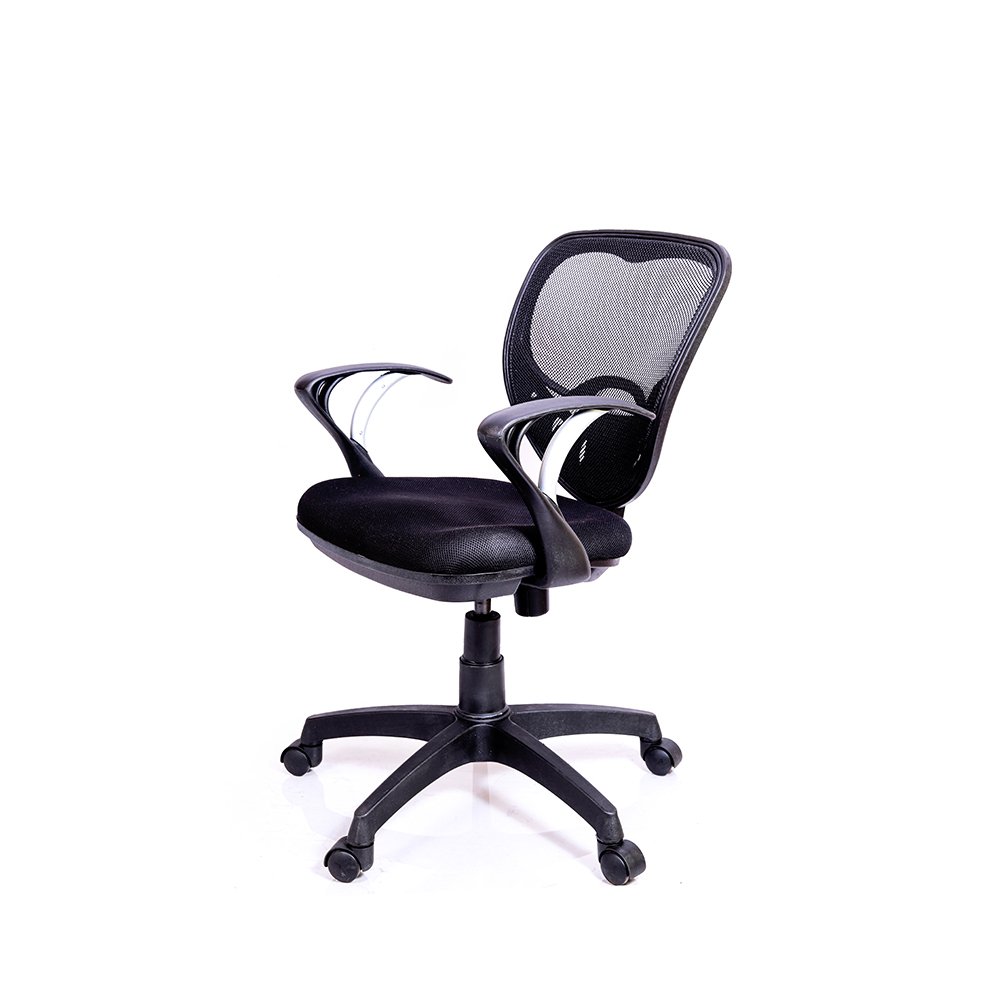 Mesh Fabric Office Ergonomic Chair in Black Colour » Vassio Mesh Fabric Office Ergonomic Chair in Black Colour » Vassio