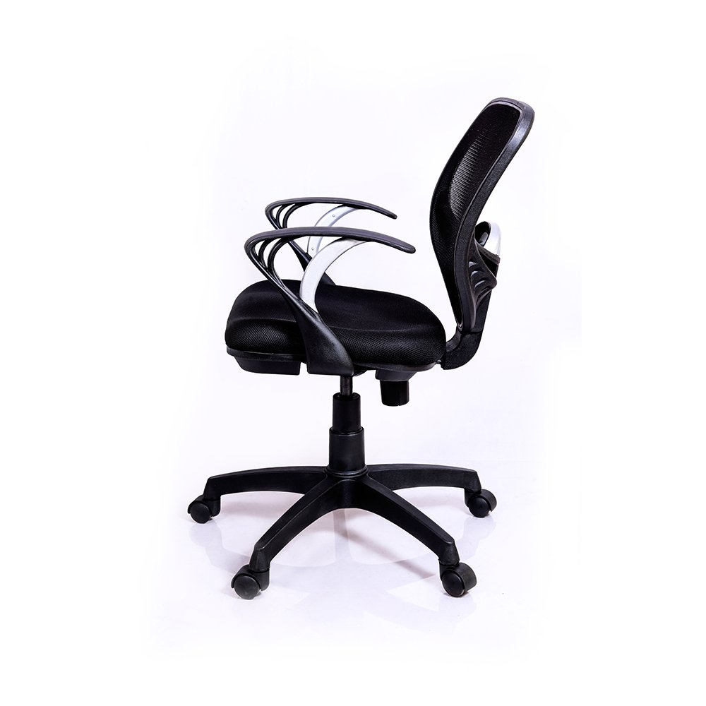 Mesh Fabric Office Ergonomic Chair in Black Colour » Vassio Mesh Fabric Office Ergonomic Chair in Black Colour » Vassio