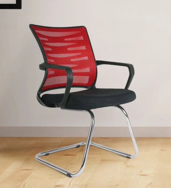 Buy Ritz Visitor Chair Black and Red online in India