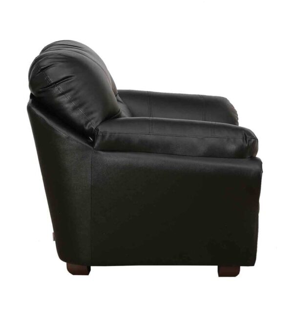 1 Seater Leatherette Sofa In Black Vassio