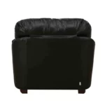 1 Seater Leatherette Sofa In Black Vassio