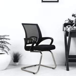 Cantilever Chair in Black Colour Vassio