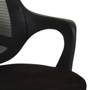 Mesh Fabric Ergonomic Chair in Black Colour Vassio