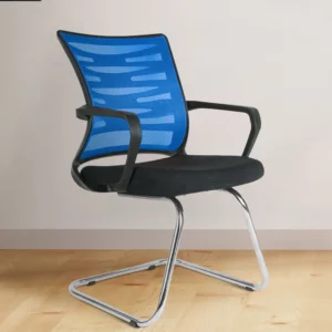 Cantilever Chair In Black And Blue Vassio