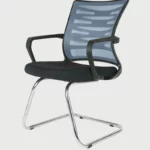 Cantilever Chair In Black And Grey Vassio
