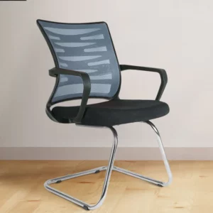 Cantilever Chair In Black And Grey Vassio