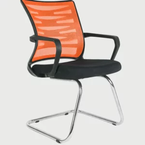 Cantilever Chair In Black And Orange » Vassio