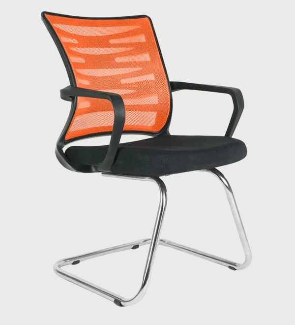 Cantilever Chair In Black And Orange » Vassio