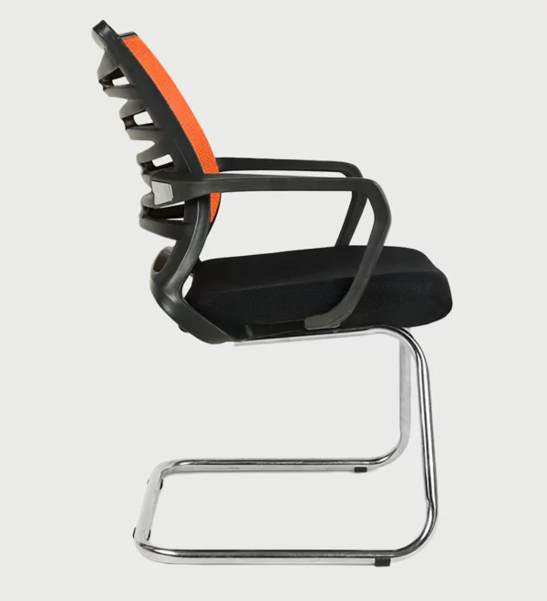 Cantilever Chair In Black And Orange » Vassio