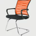 Cantilever Chair In Black And Orange » Vassio