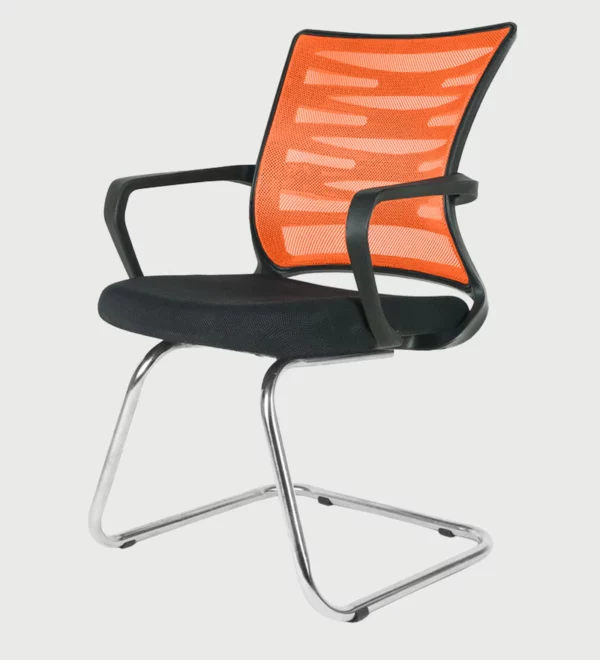 Cantilever Chair In Black And Orange » Vassio