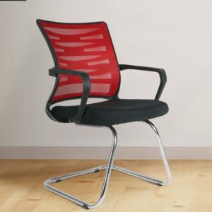 Cantilever Chair In Black And Red Vassio