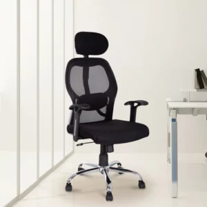 High Back Ergonomic Chair Black Colour Vassio