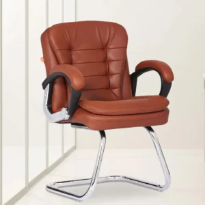 Cantilever Chair In Tan Colour Vassio