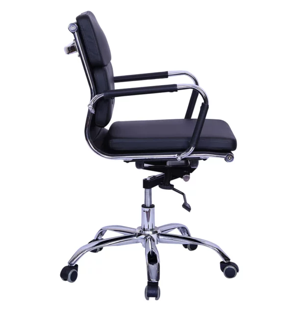 Medium Back Office Chair Black Colour » Vassio