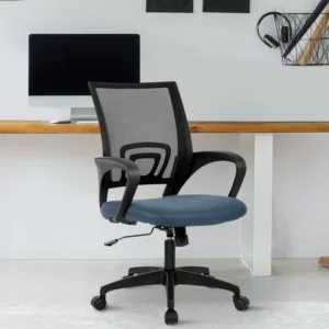 Back Executive Office Chair Blue Adjustable Chair