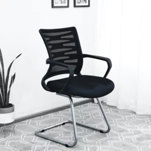 Visitor Chair In Black LB32FIXED Vassio