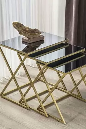 Square Modern Stool Iron and Glass Coffee Table » Vassio Square Modern Stool Iron and Glass Coffee Table » Vassio