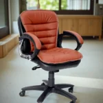 Belora Executive Office Chair in Black Tan | Medium Back by Vassio