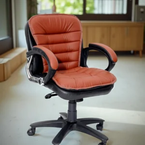 Belora Executive Office Chair in Black Tan | Medium Back by Vassio